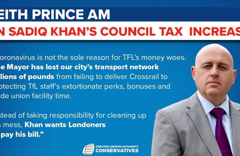 Keith Prince slams Sadiq Khan's council tax increase